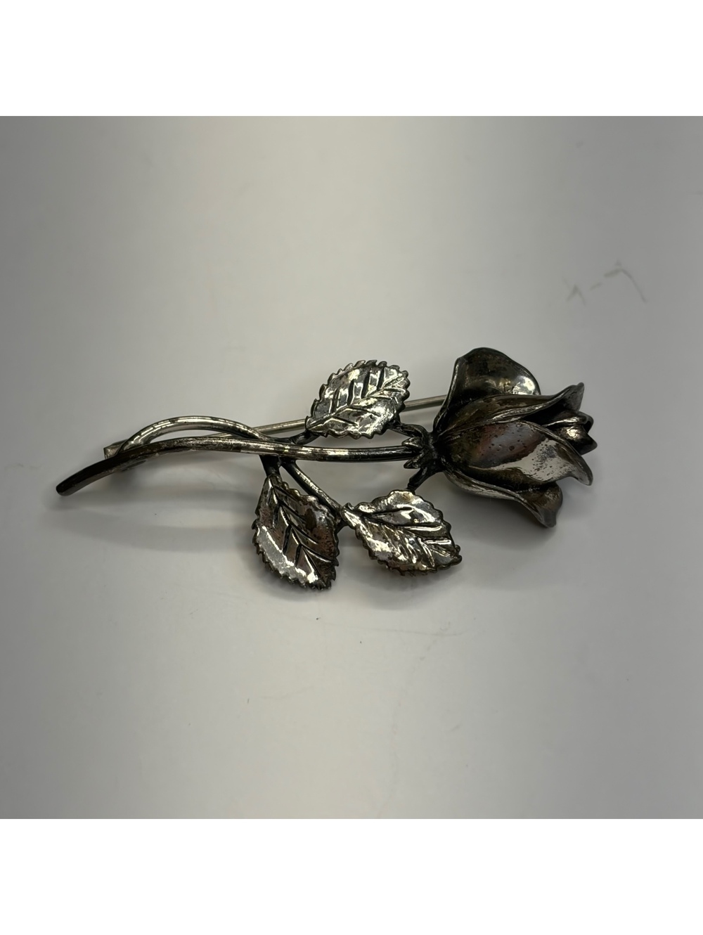 Sarah Coventry sterling rose brooch vintage 60s